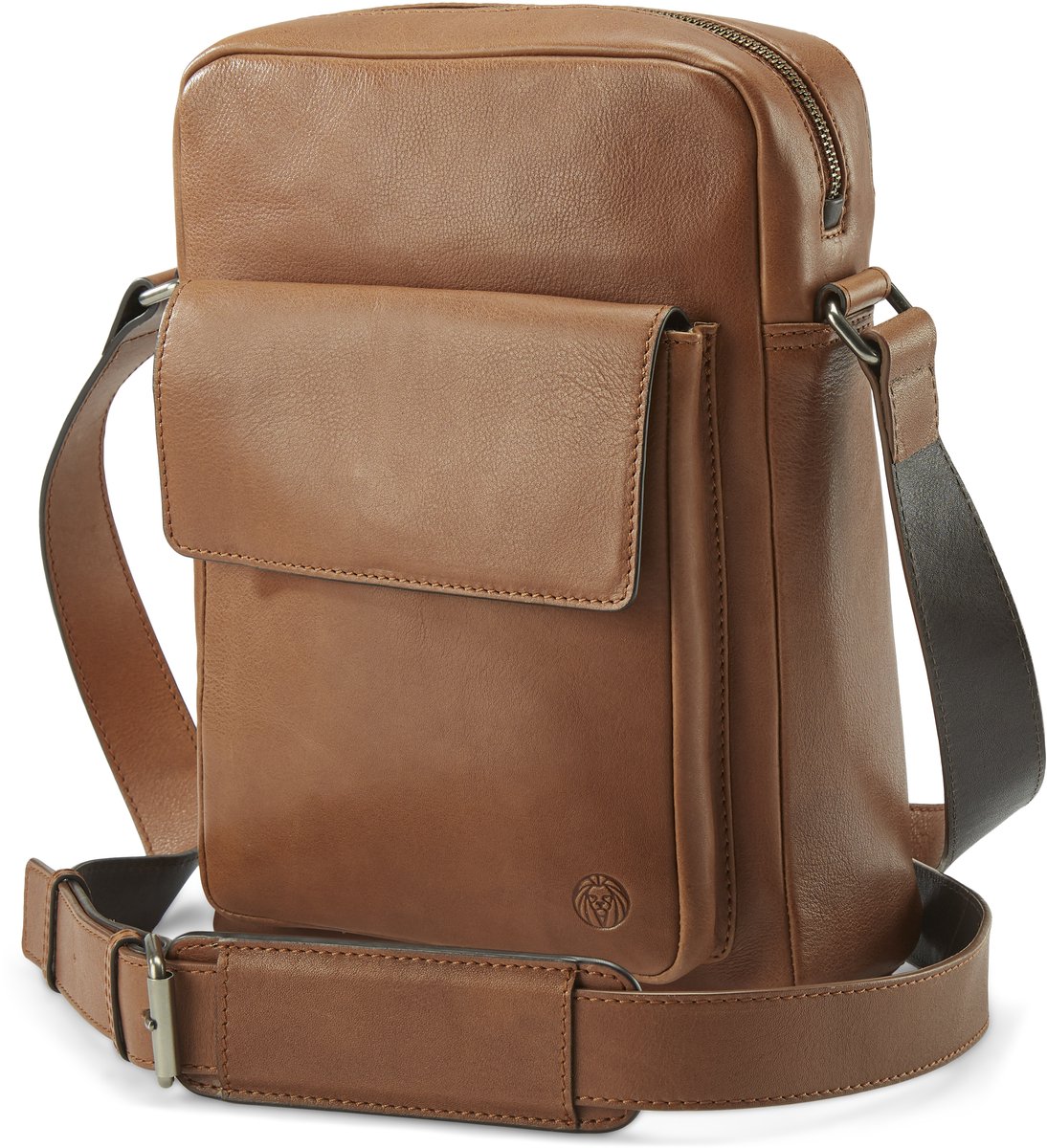 Laurie Tankleurige & Donkerbruine Lederen Crossbodytas