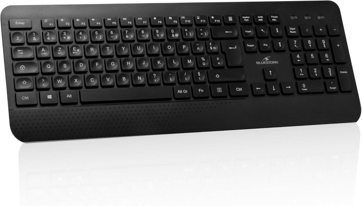 Draadloos AZERTY Toetsenbord USB-C Oplaadbaar Stil voor PC Tablet Mobiel