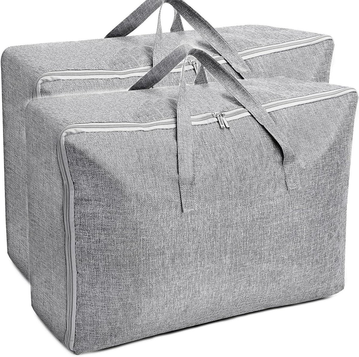 Opbergtas voor beddegoed - Groot formaat - Opvouwbare opbergbox - 105 liter - 2 stuks