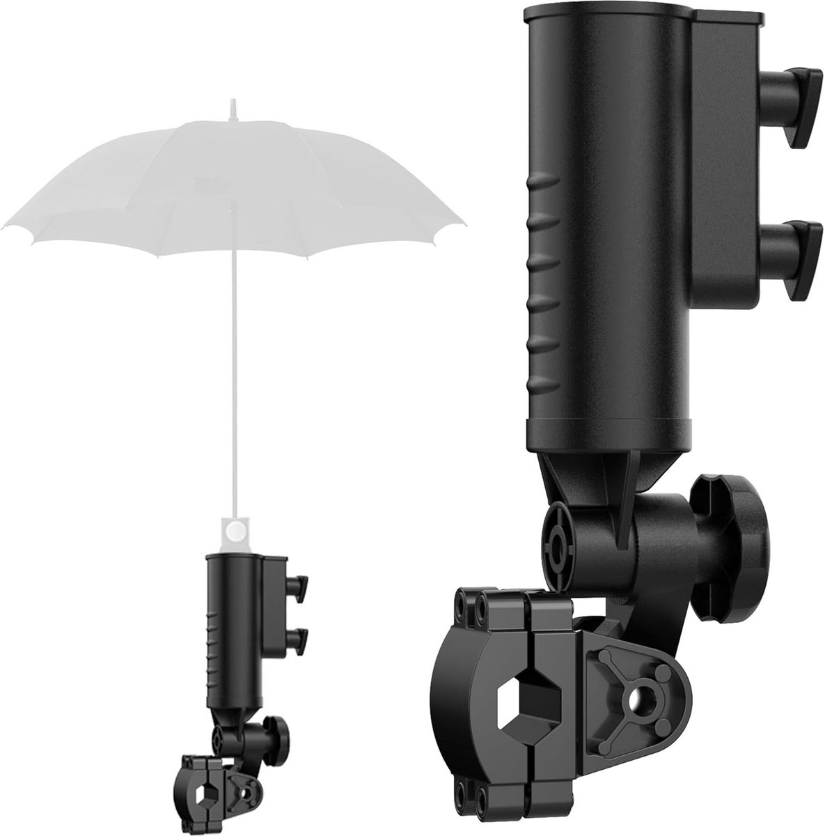 Universele Golf Trolley Parapluhouder - Robuuste Aluminium Basis en Verstelbaar