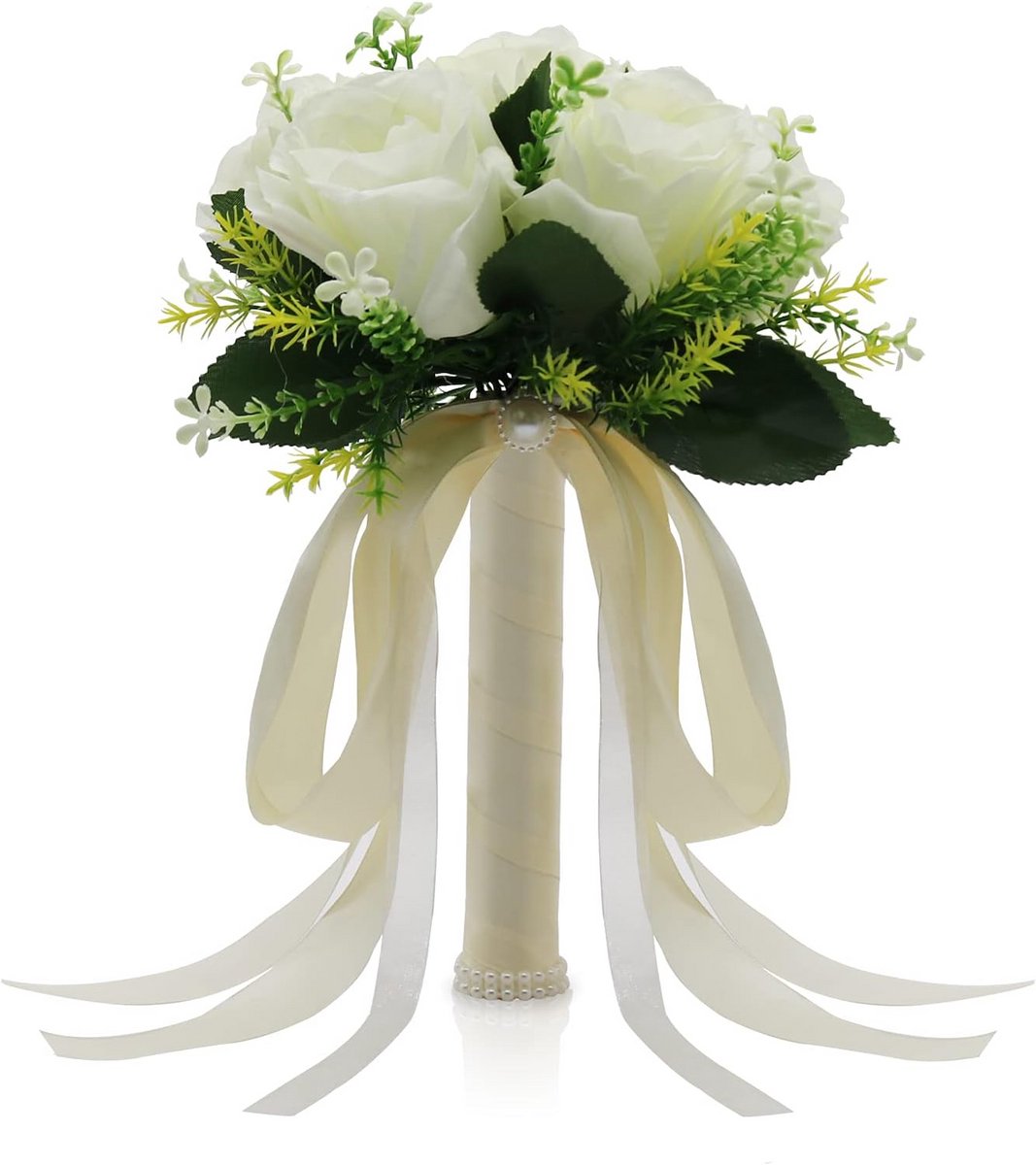 Bruidsboeketten Kunstbloemen Wit Rozen voor Bruiloft en Feest