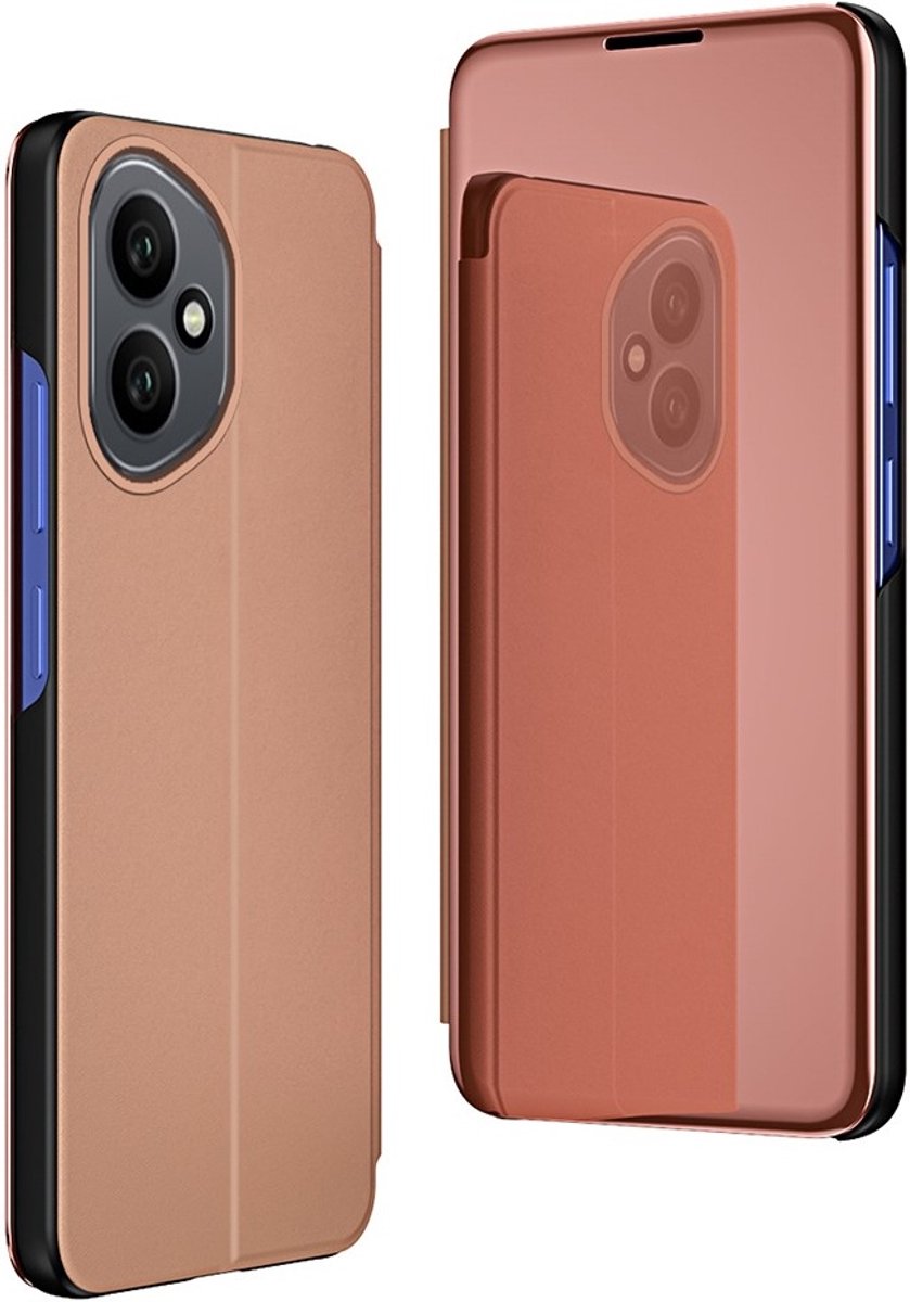 Hoesje geschikt voor HONOR 400 - Phonesta Smart View Mirror Book Case - Roségoud