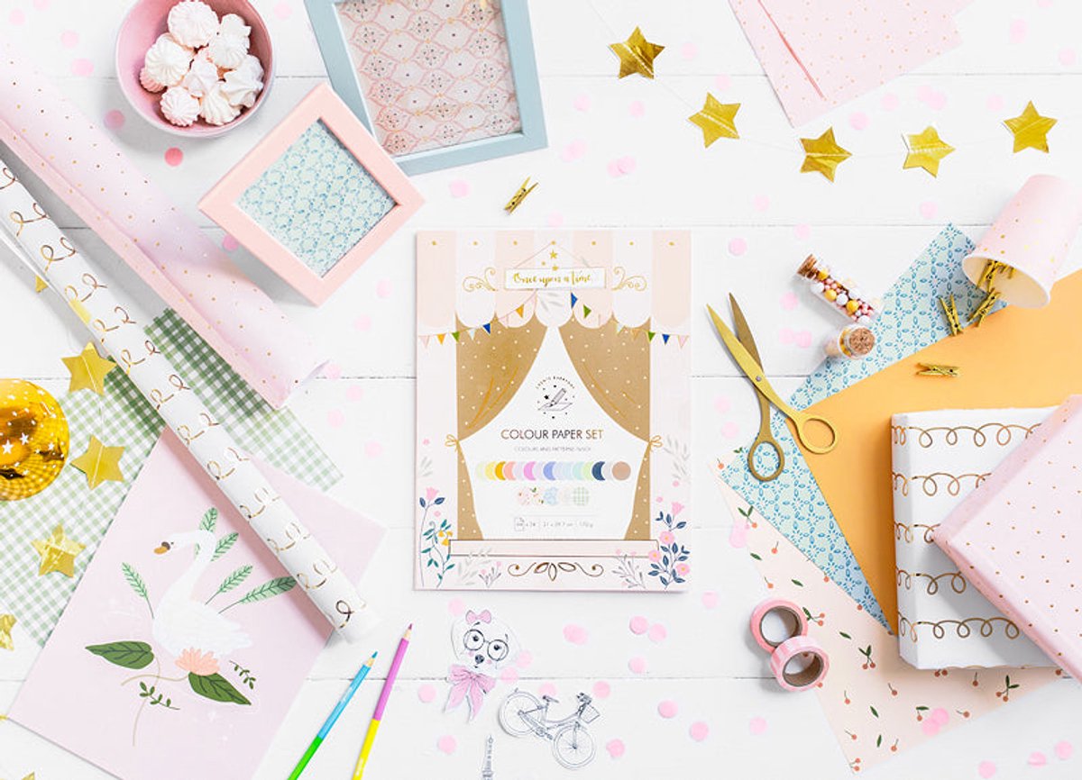 Gekleurd Knutselpapier Pastel (34 vellen) — cadeau in Hobby - foto 3