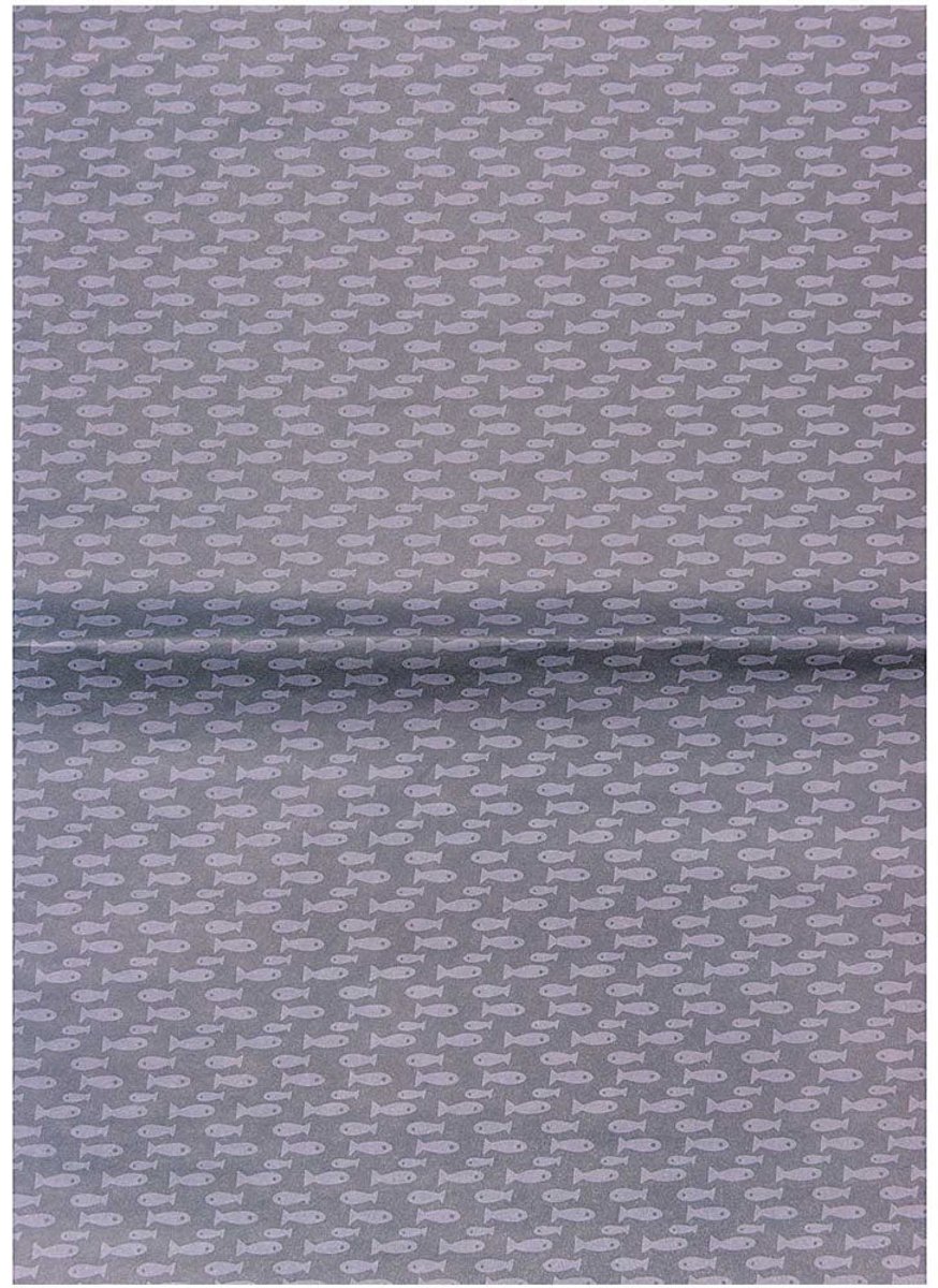 Papieren patch vel papier vis blauw 30x42cm