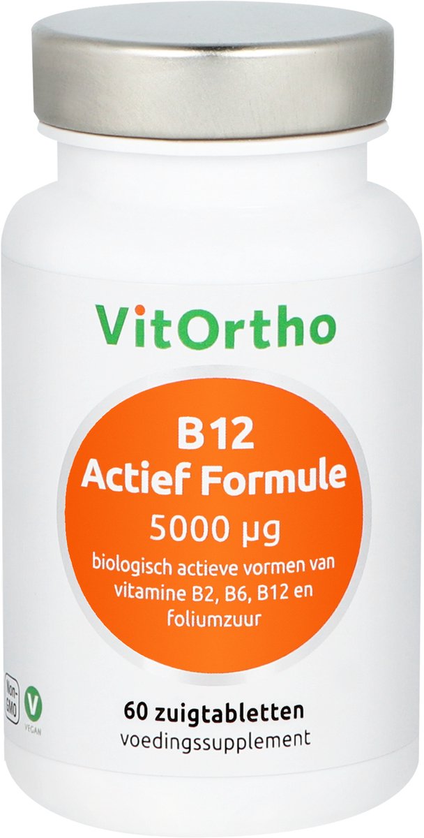 VitOrtho B12 Actief Formule 5000mcg (60 zuigtabletten)