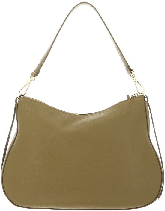 COCCINELLE Cuir sac à épaule bandoulière Nory Shoulderbag Seagrass kaki