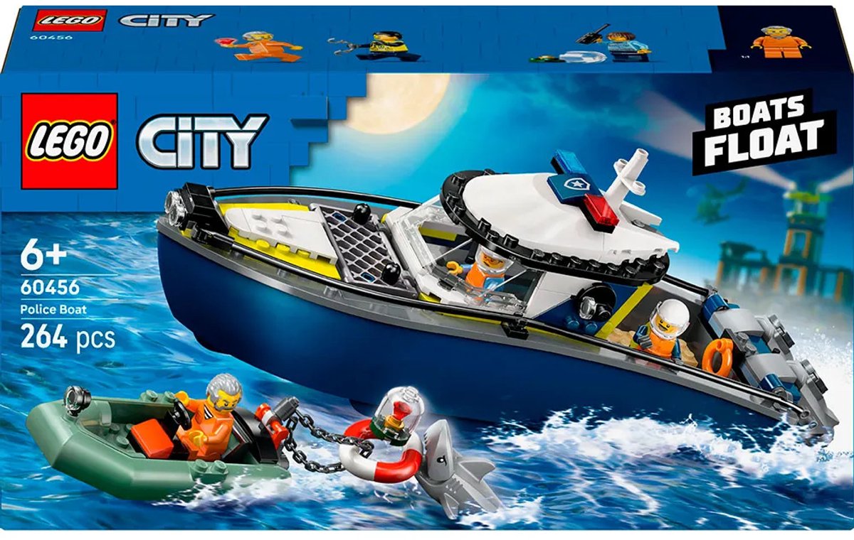 LEGO® City Achtervolging met Politieboot, Drijft Echt - 60456 — afbeelding 25