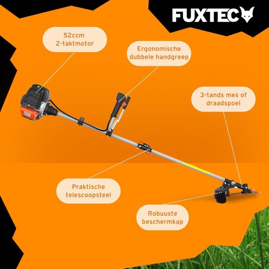 FUXTEC bosmaaier benzine - grastrimmer - 25.4cc - 2-takt - FX-MS125 van FUXTEC — afbeelding 3