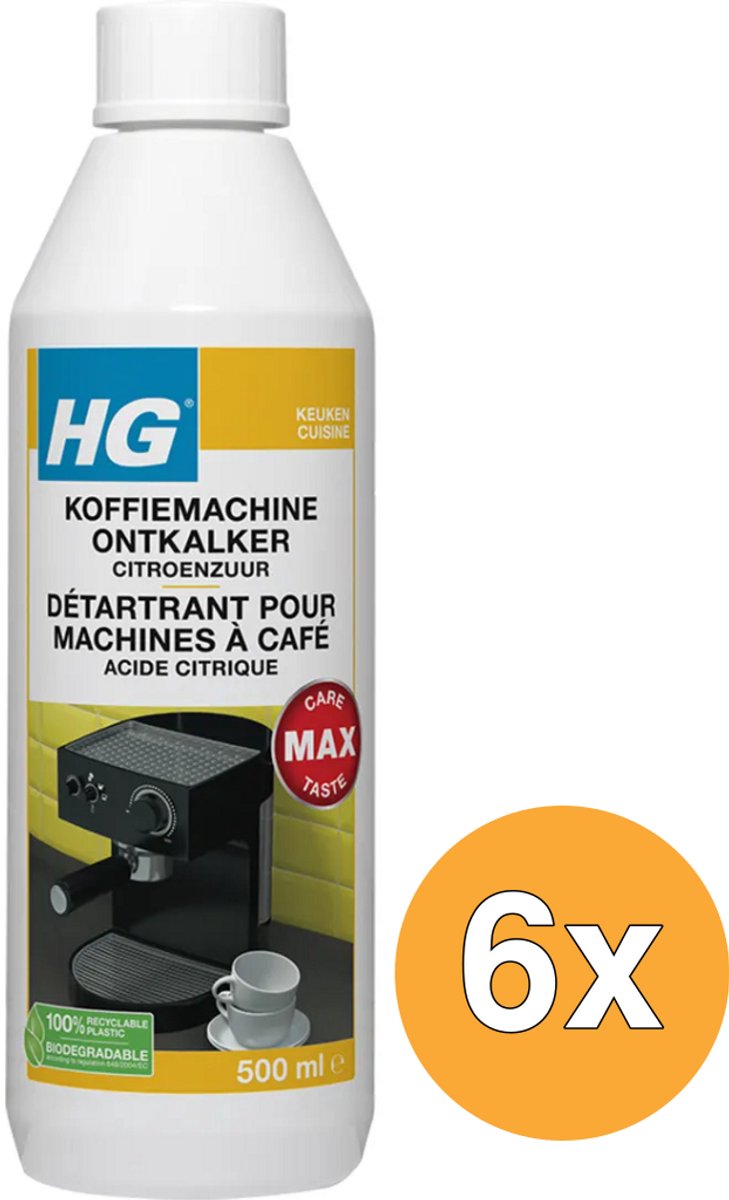 HG Koffiemachine Ontkalker Citroenzuur - 6 x 500 ml - Voordeelverpakking — afbeelding 2