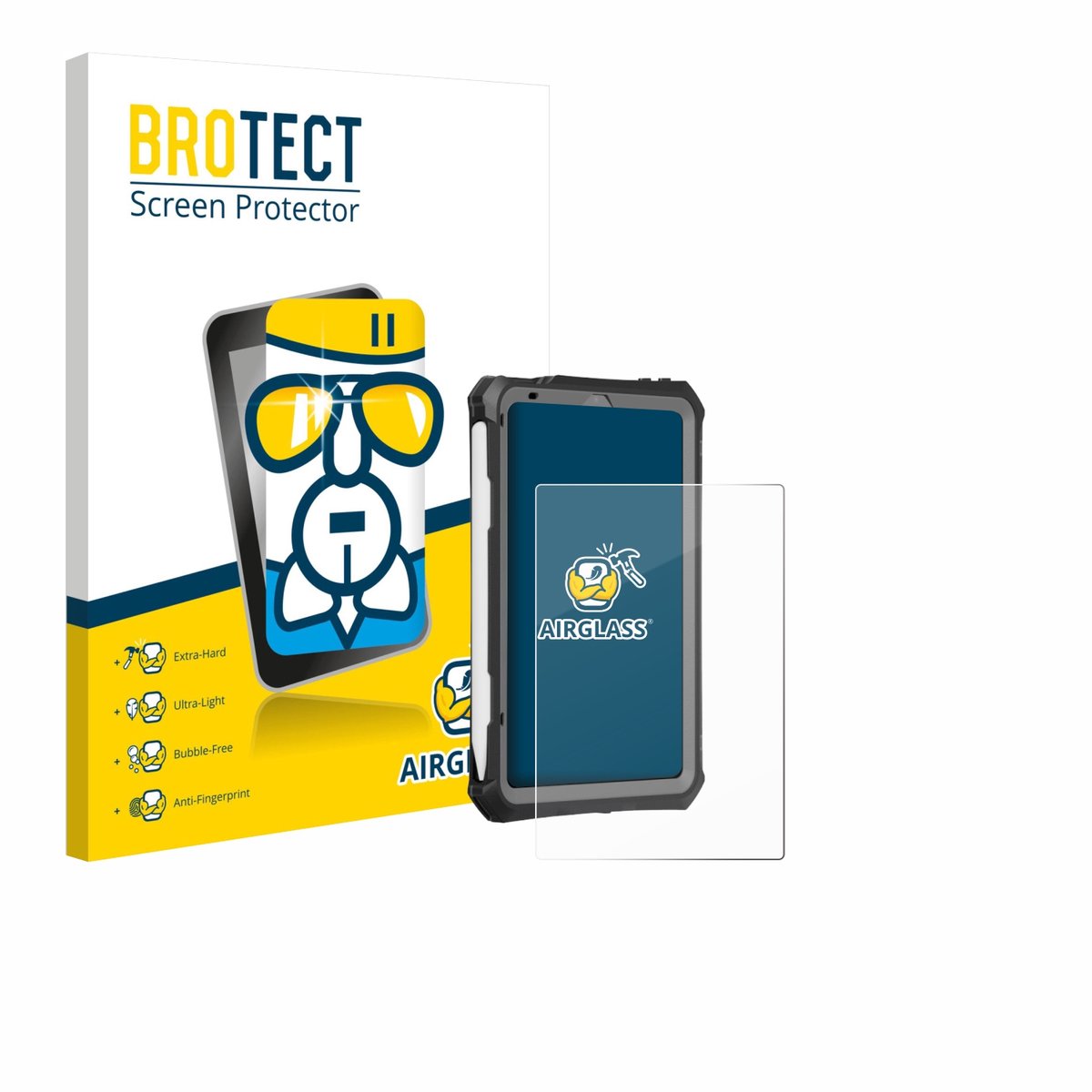Screenprotector voor Apple iPad Mini 7 2024 (case-friendly) Beschermglas transparant