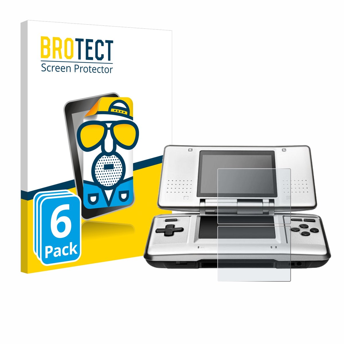 BROTECT - Screenprotector voor Nintendo DS - Folie Beschermfolie matte 6 Stuks