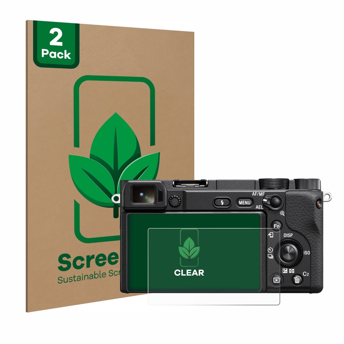 ScreenLeaf - Screenprotector voor Sony Alpha 6100 / 6100A - Duurzame schermbescherming Folie Beschermfolie transparant 2 Stuks