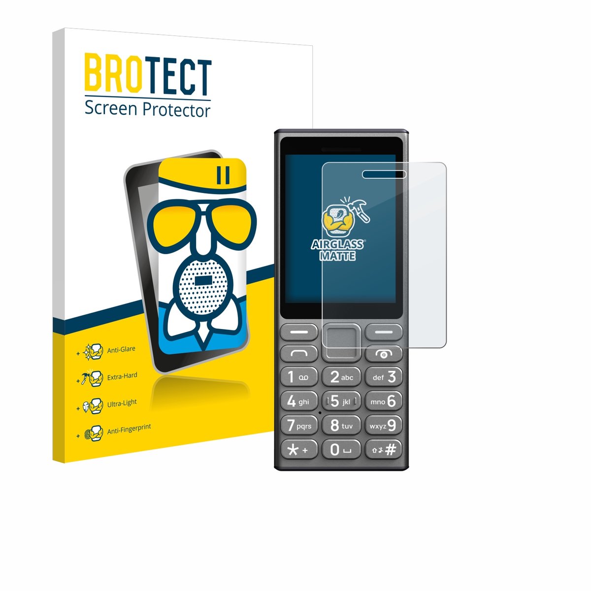 BROTECT - Screenprotector voor HMD 110 4G - Folie Beschermfolie Beschermglas matte