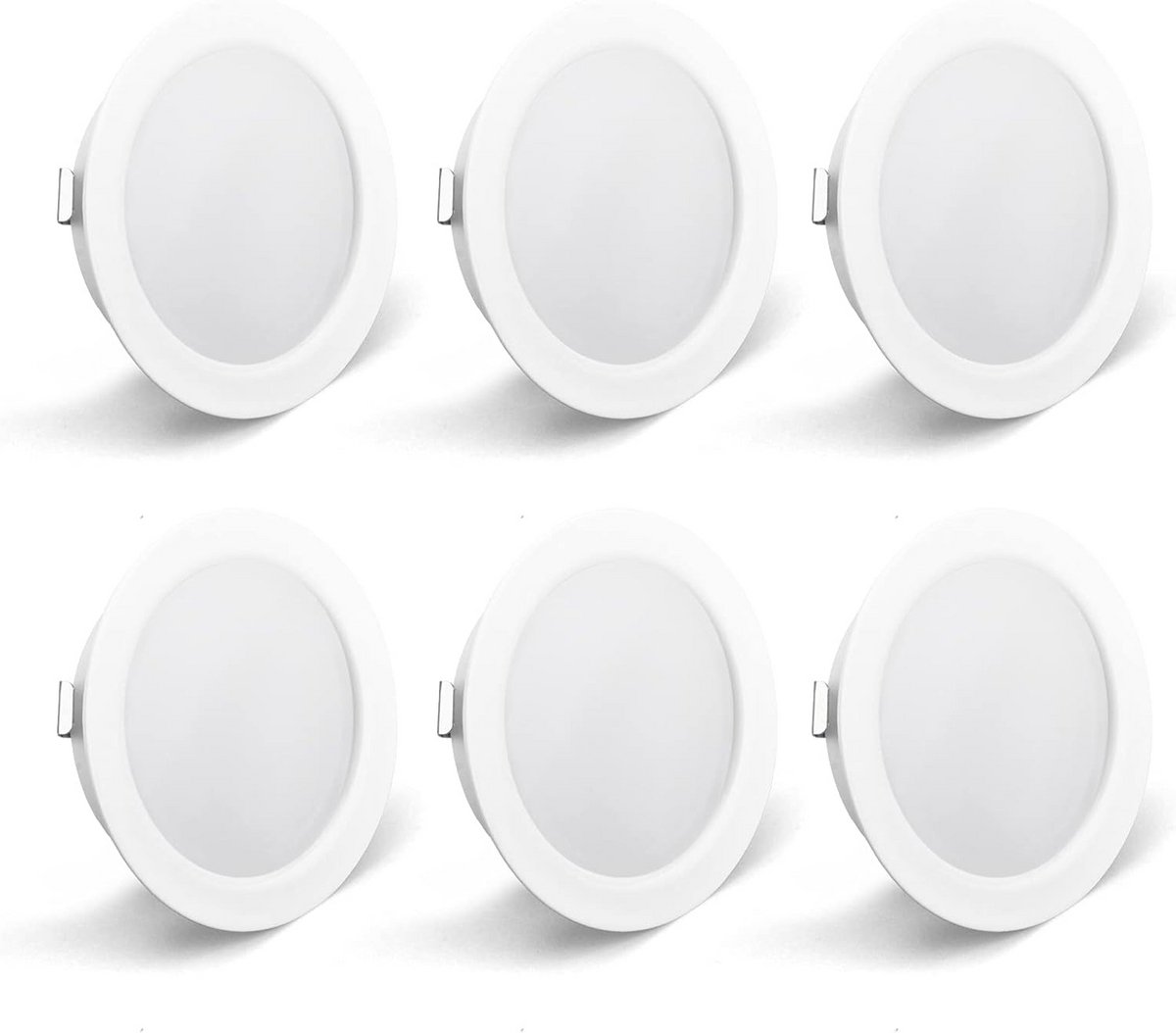 Set van 6 Platte LED Meubellampen Inbouwspots 3.5W Warm Wit IP44 Keuken & Badkamer