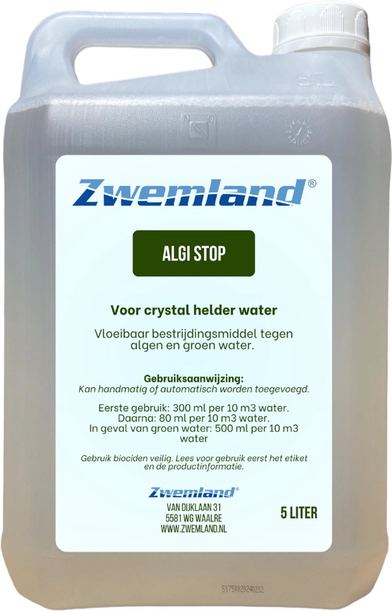 Anti Alg 5 Liter - Algenbestrijding - Algen Zwembad - Anti Groen Zwembad