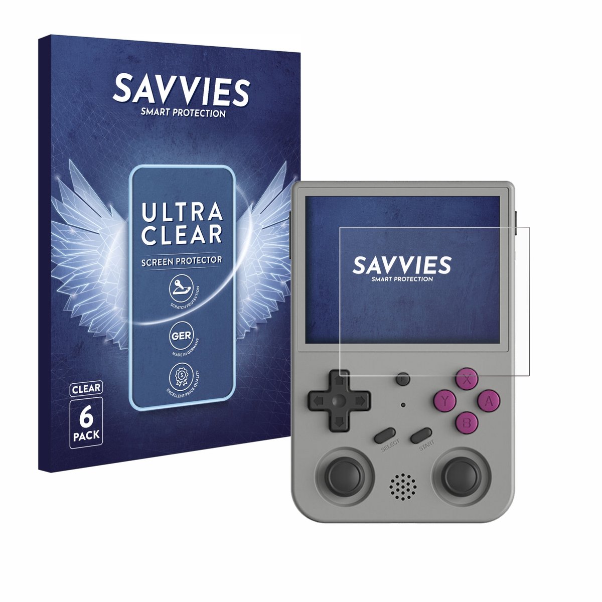 Savvies - Screenprotector voor Anbernic RG353V - Folie Beschermfolie transparant 6 Stuks