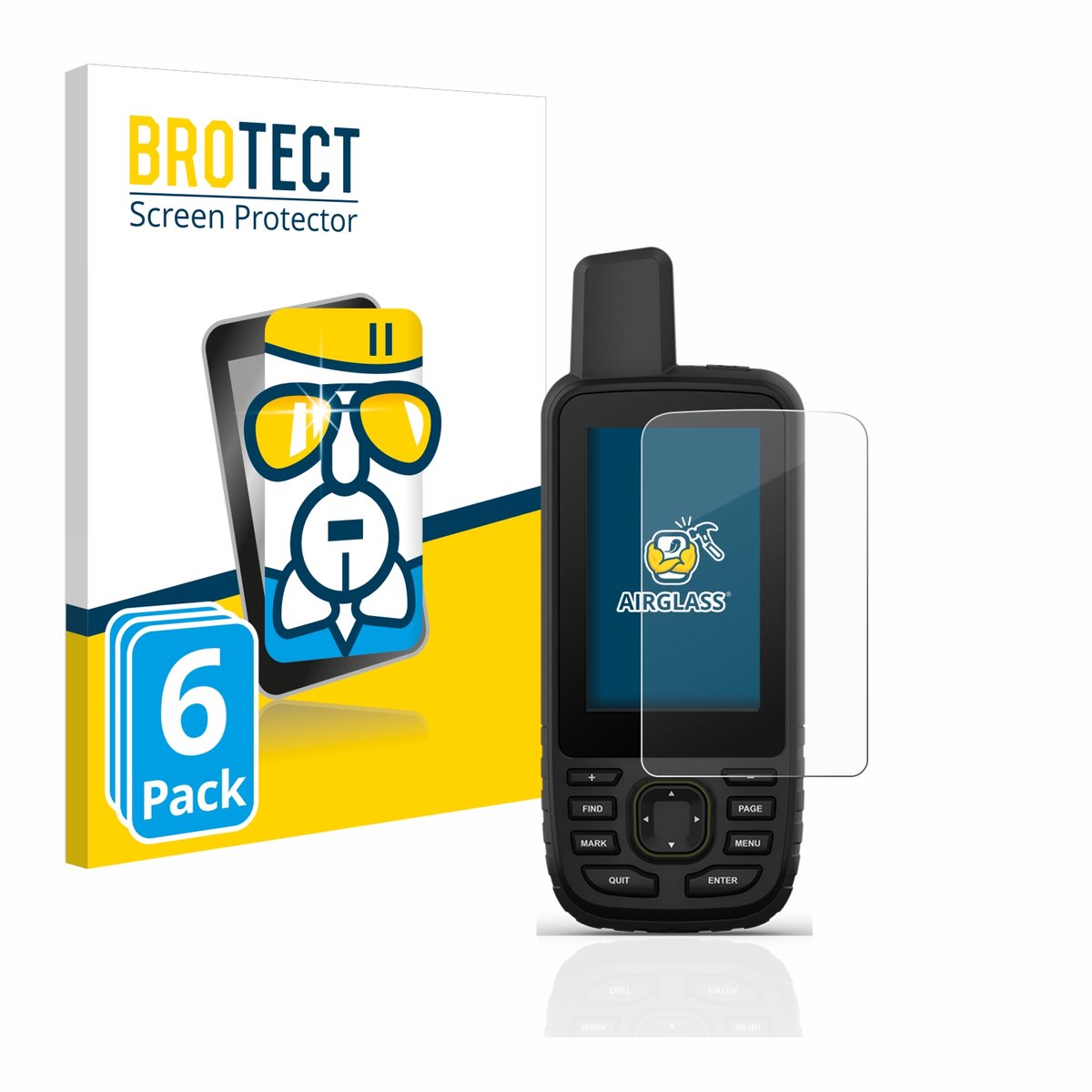 Screenprotector 6 Stuks voor Garmin GPSMAP 67 Beschermglas transparant