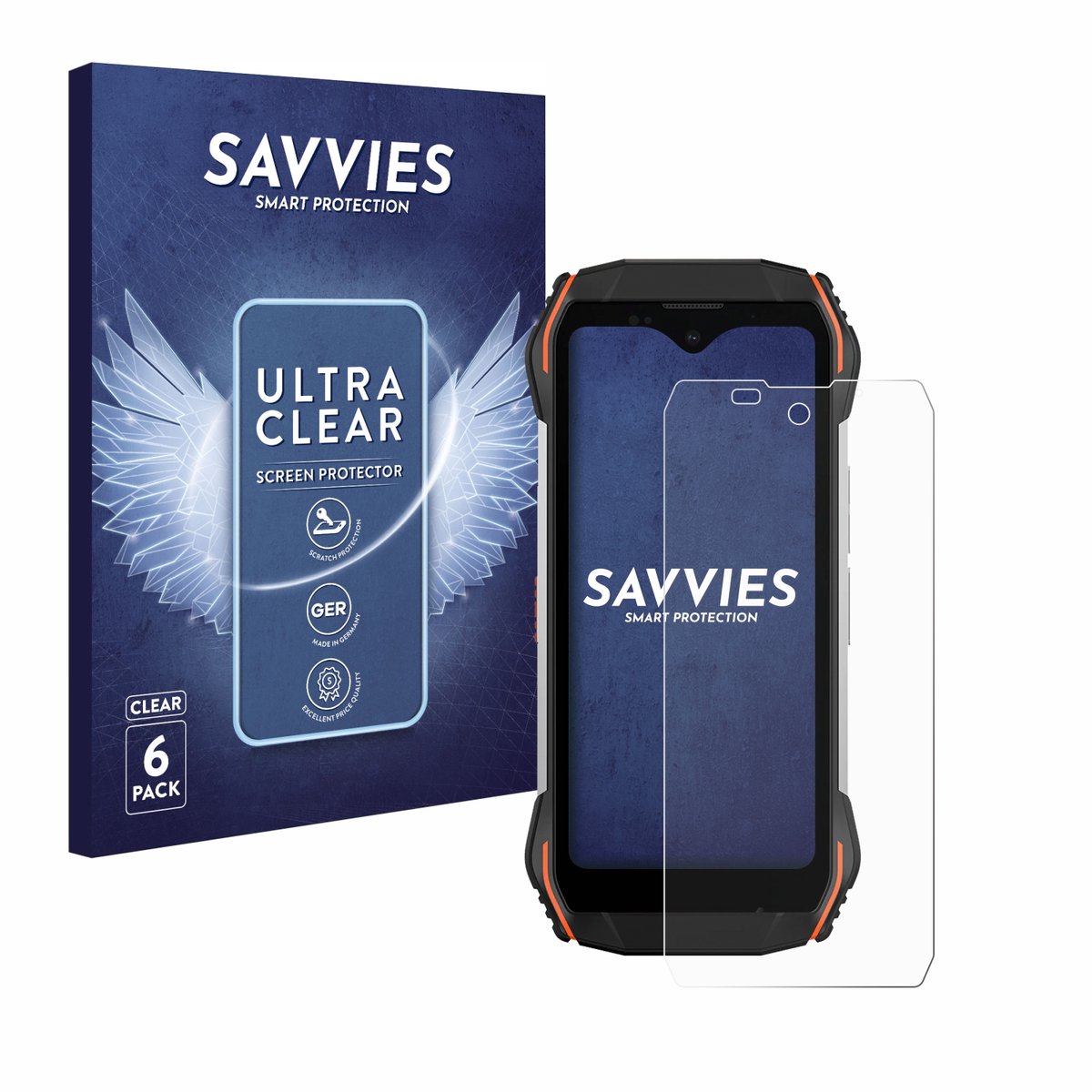 Savvies - Screenprotector voor Blackview N6000 - Folie Beschermfolie transparant 6 Stuks