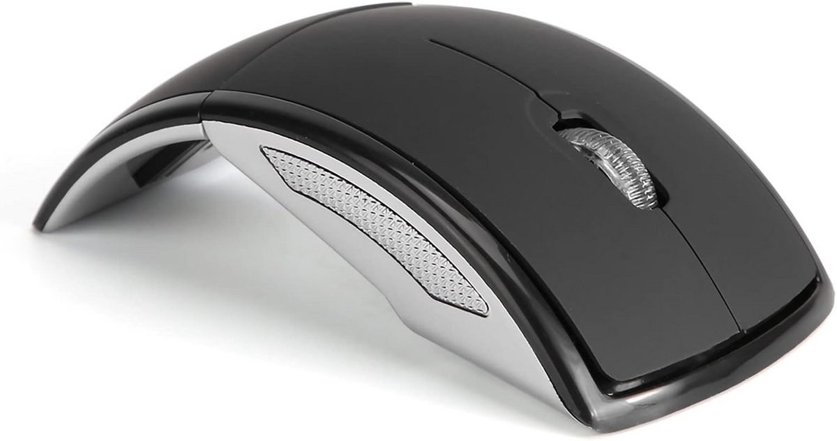 Draadloze Opvouwbare Muis Zwart 2.4GHz voor Laptop en Notebook