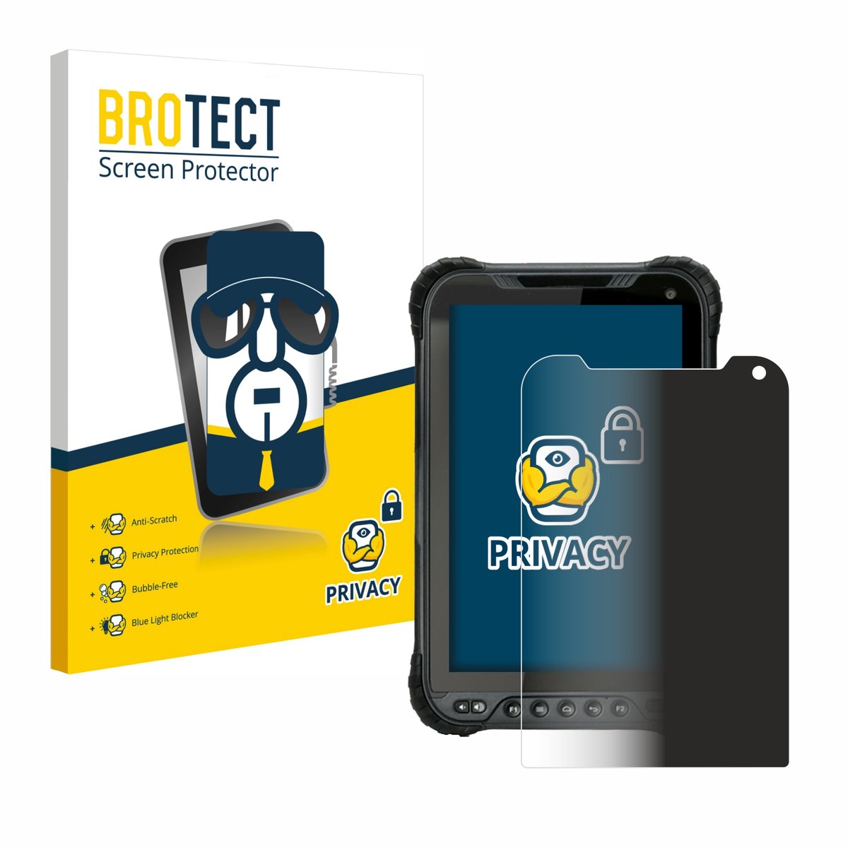 BROTECT - privacy screenprotector voor Unitech TB85 - Folie Beschermfolie Blauwlichtfilter
