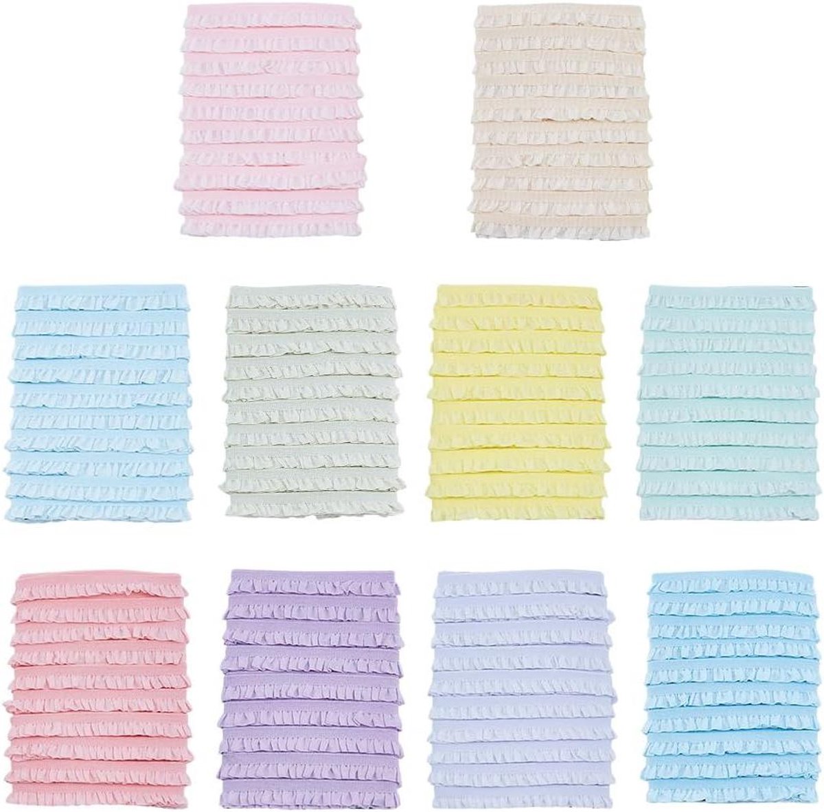 Elastisch Plooi Kant Trim - 10 Kleuren - Kleding Decoratie Naaien & Knutselen