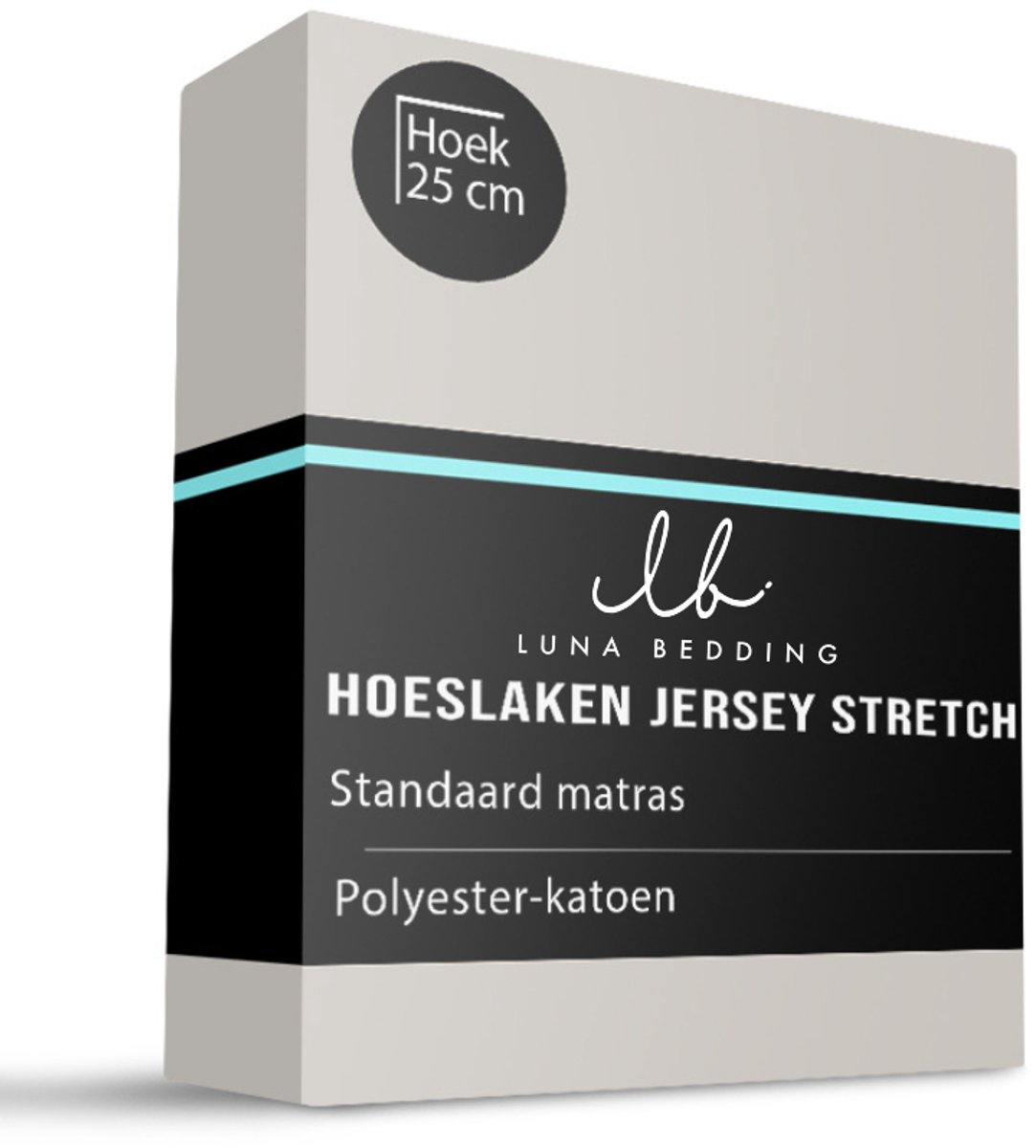 Dekbed-Discounter - Luna Bedding Hoeslaken 190/200 x 200 cm - Jersey - Geschikt voor matrassen tot 22 cm hoog - Wasbaar op 40 graden - Strijkvrij - Creme