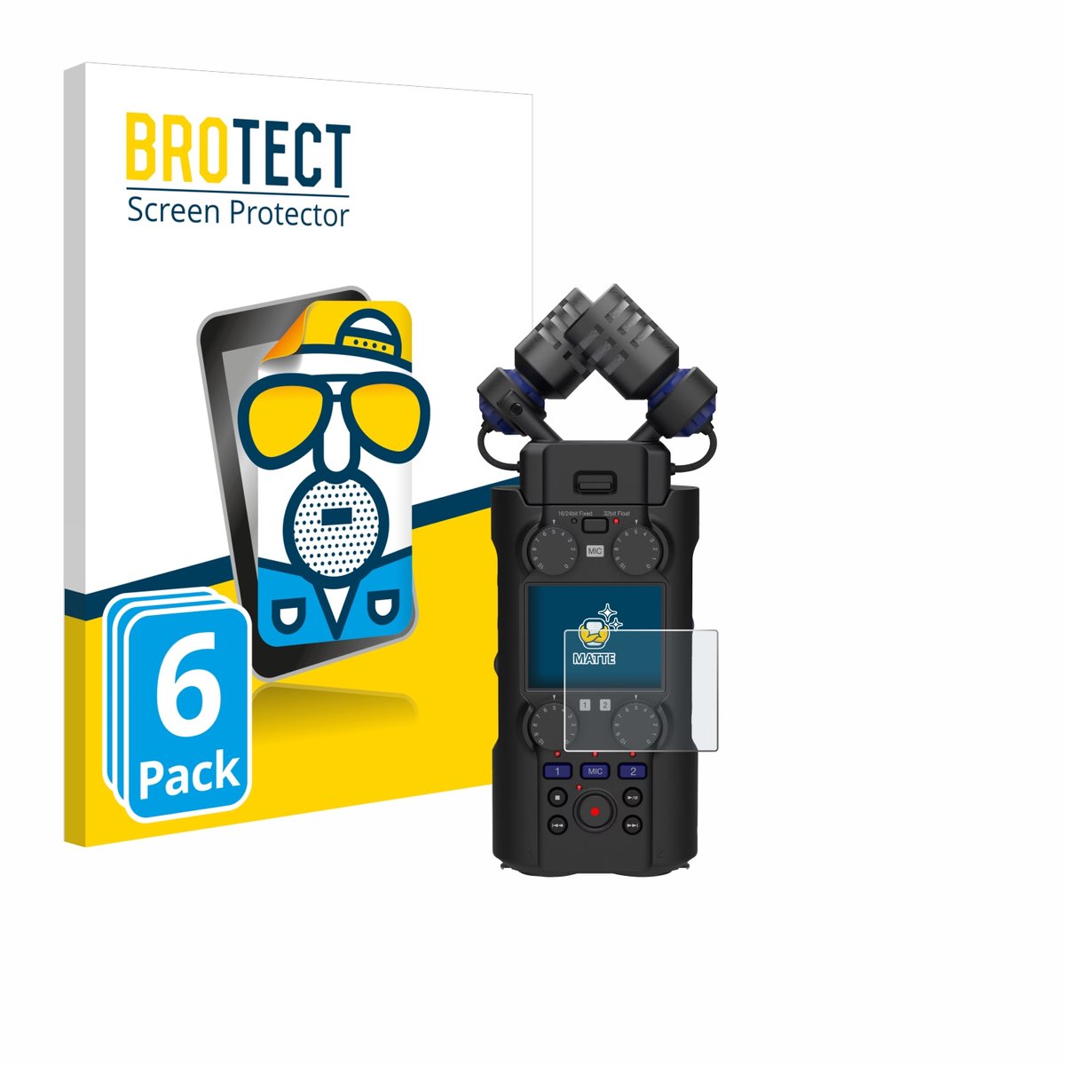 BROTECT - Screenprotector voor Zoom H5 Studio - Folie Beschermfolie matte 6 Stuks