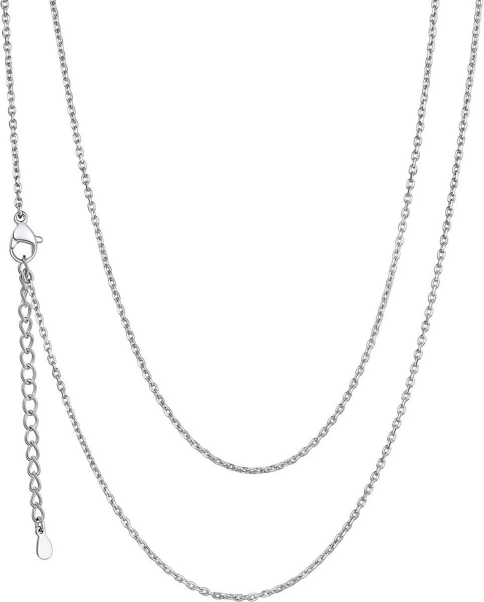 Fijne Roloketting voor Dames en Heren - Roestvrij Stalen Schakelketting in Zilver, Goud en Roségoud