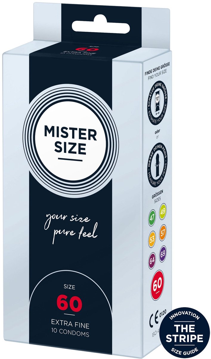 MISTER SIZE 60 Ultra Dunne XL condooms 10 pack (verkrijgbaar in 7 maten)
