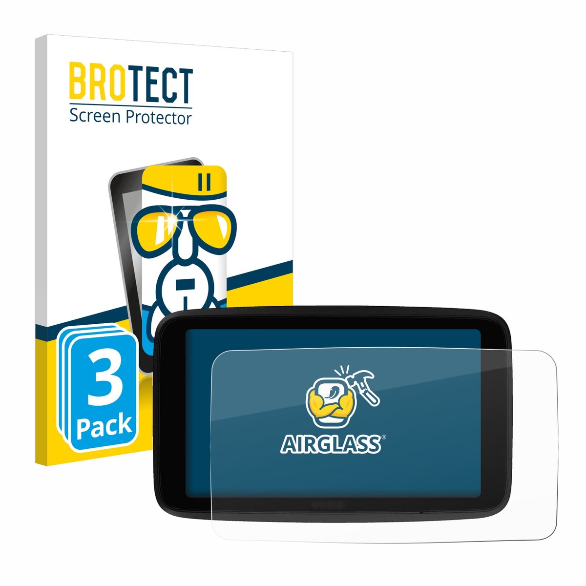 Screenprotector 3 Stuks voor TomTom GO Superior 6" Beschermglas transparant