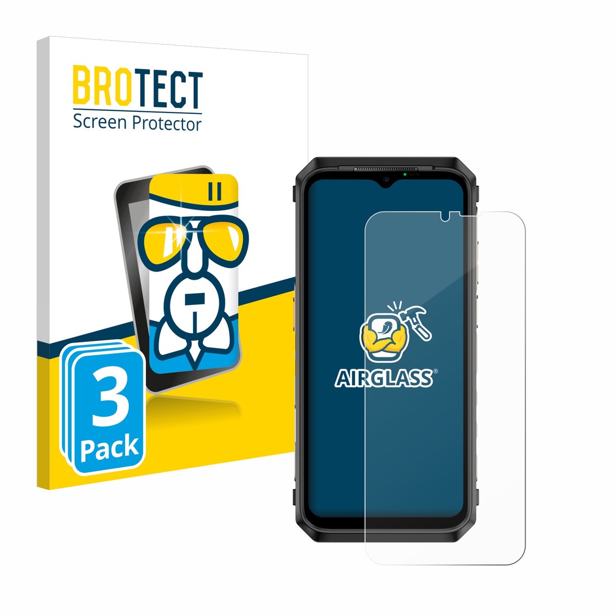 Screenprotector 3 Stuks voor Ulefone Power Armor 18T Ultra Beschermglas transparant