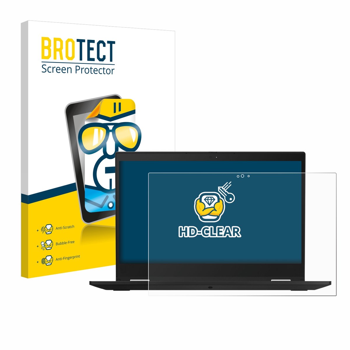 BROTECT - Screenprotector voor Lenovo ThinkPad X390 Yoga - Folie Beschermfolie transparant