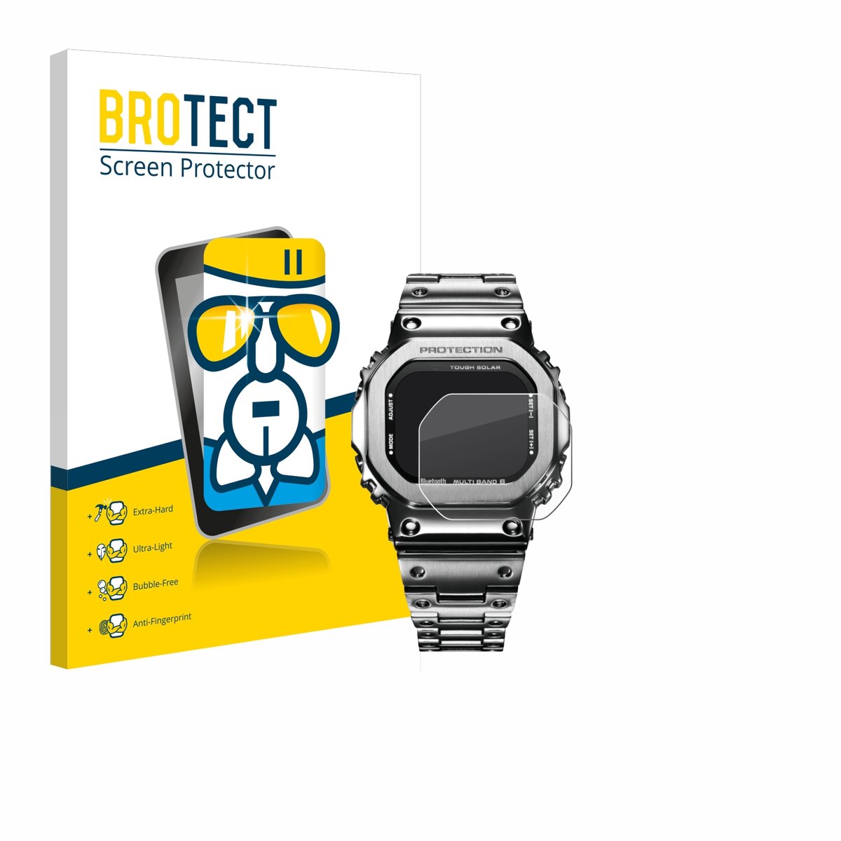 Screenprotector voor Casio G-Shock GMW-B5000D-1ER Beschermglas transparant