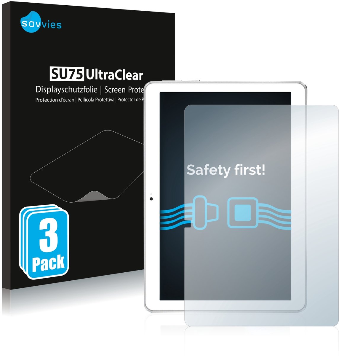 Savvies - Screenprotector voor Toscido X108 10" - Folie Beschermfolie transparant 3 Stuks