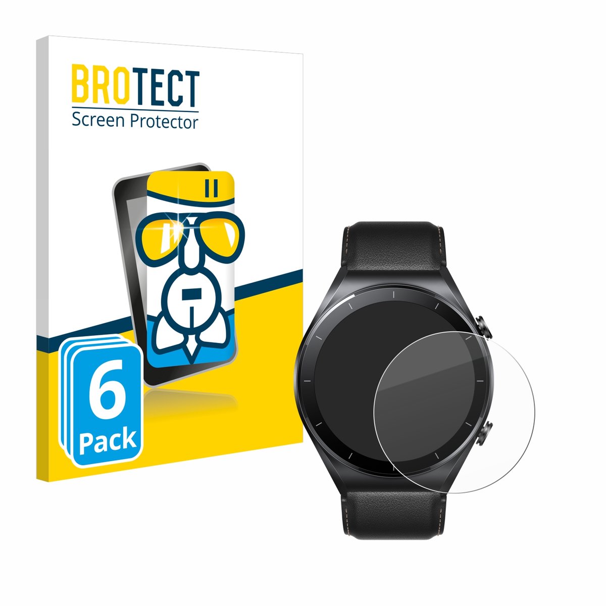 Screenprotector 6 Stuks voor Xiaomi Watch S1 Beschermglas transparant