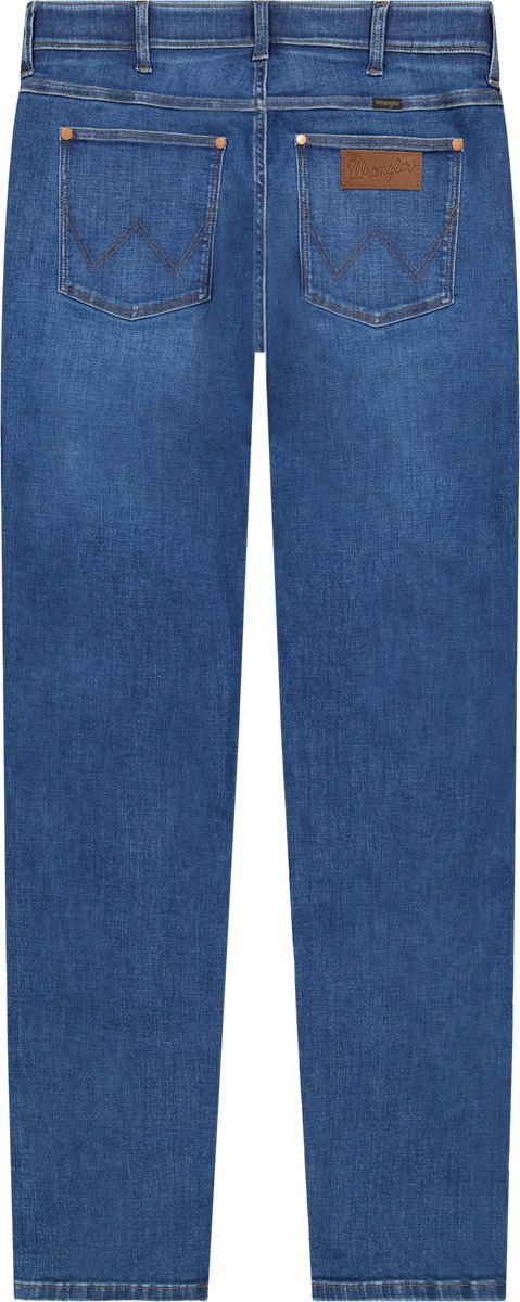 Wrangler Greensboro Heren Regular Straight-fit Jeans Dandelion Summer Blauw
