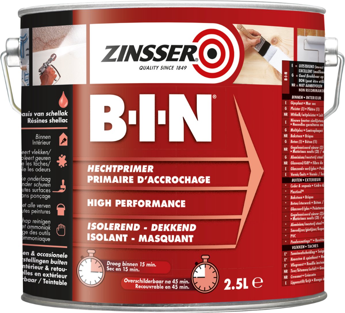Zinsser B-I-N - 2,5 l - 10-12 m²/l