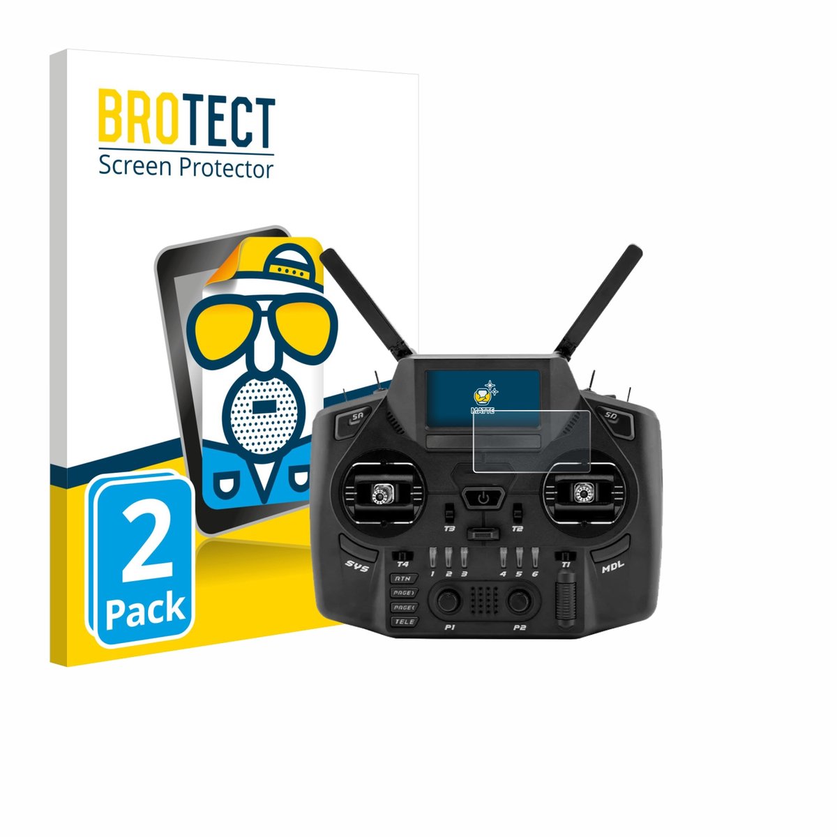 BROTECT - Screenprotector voor Radiomaster GX12 - Folie Beschermfolie matte 2 Stuks