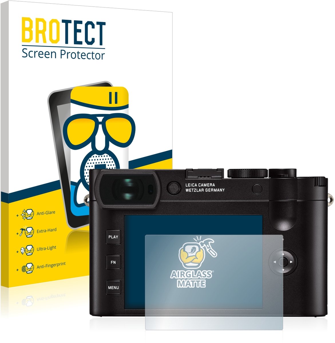 BROTECT - Screenprotector voor Leica Q2 - Folie Beschermfolie Beschermglas matte