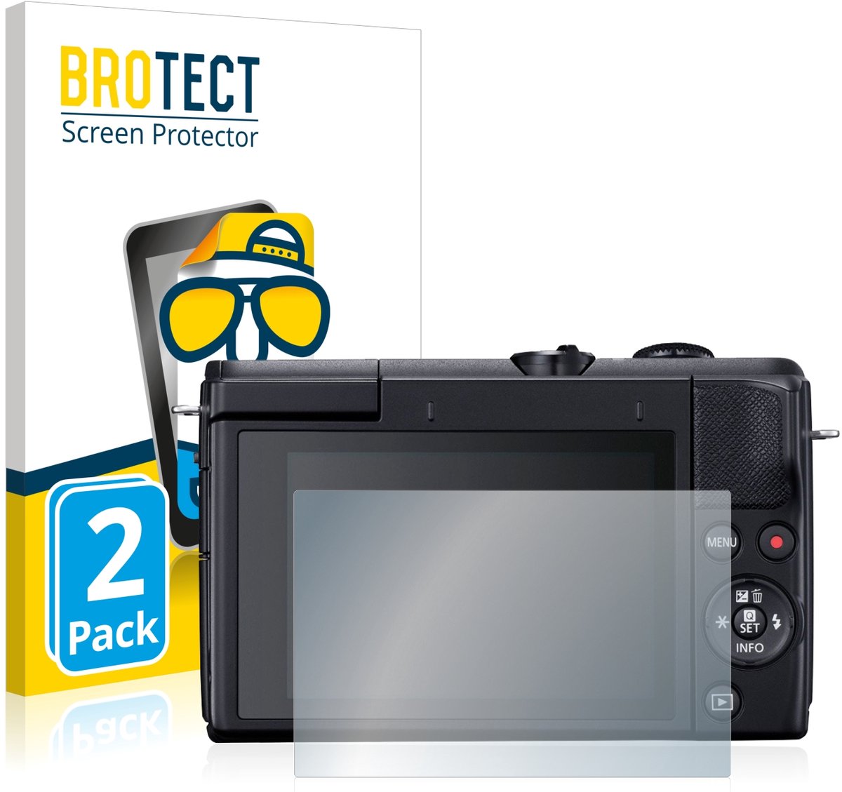 BROTECT - Screenprotector voor Canon EOS M200 - Folie Beschermfolie matte 2 Stuks