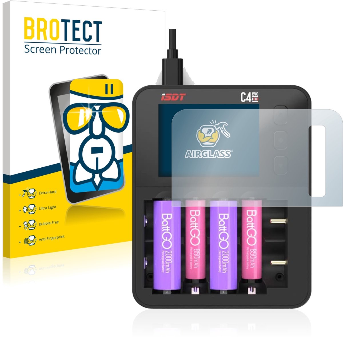 Screenprotector voor ISDT C4 Evo Beschermglas transparant