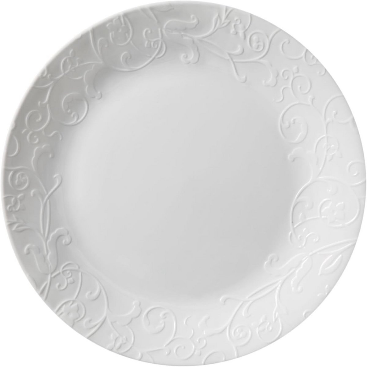 Vierkante Dinerborden Set van 4, Reliëf Patroon, 26 cm