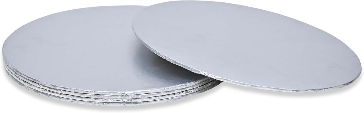 Ronde Zilveren Taartborden 25,4 cm - 5 mm Dikke Stevige Basis voor Taarten