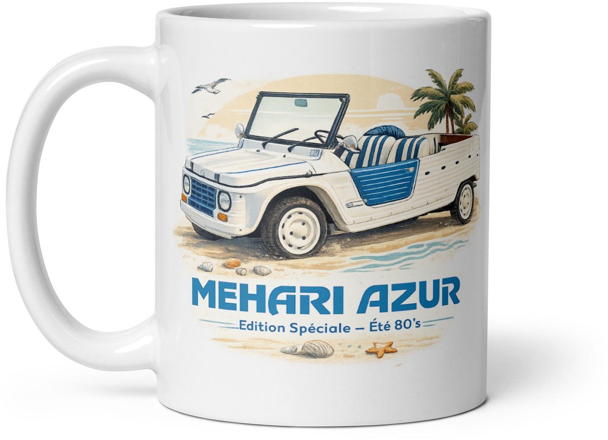 De2pktjes - Keramische Mok Méhari Azur – Edition Spéciale Été 80’s | Specials Collectie