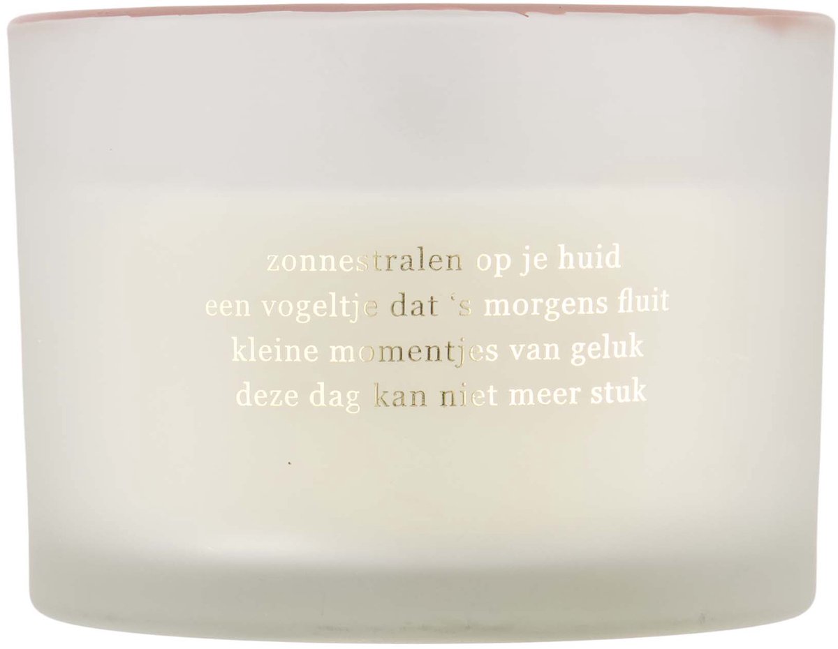 Zusss Geurkaars Glas Parelmoer Zonnestralen Glas / Paraffine White / Gold / Pink