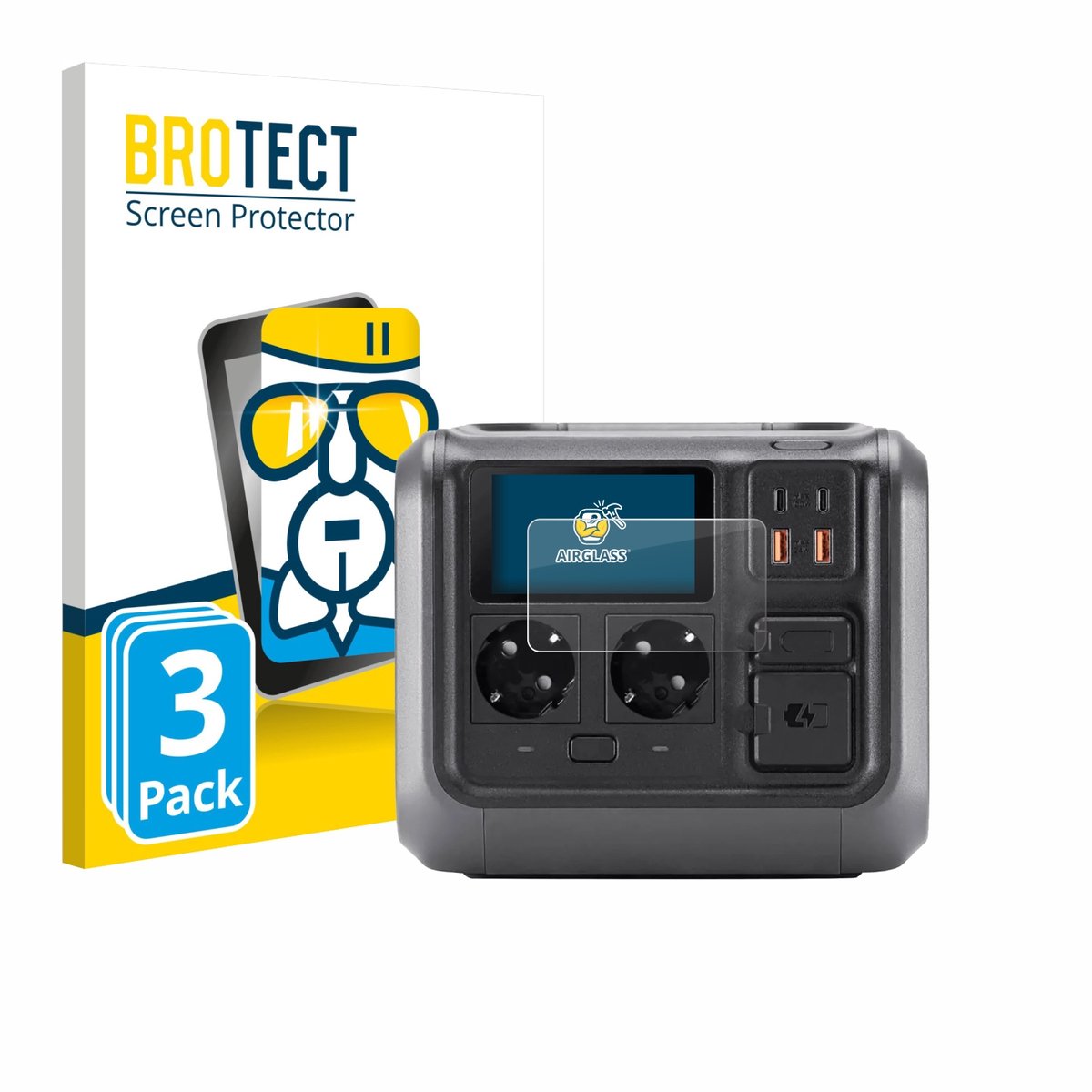 Screenprotector 3 Stuks voor DJI Power 500 Beschermglas transparant