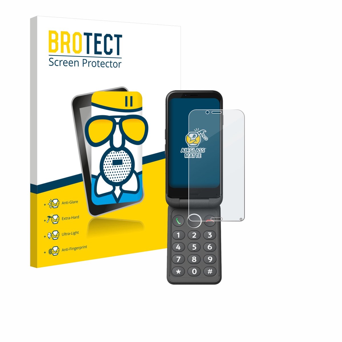 BROTECT - Screenprotector voor Doro Aurora A20 - Folie Beschermfolie Beschermglas matte