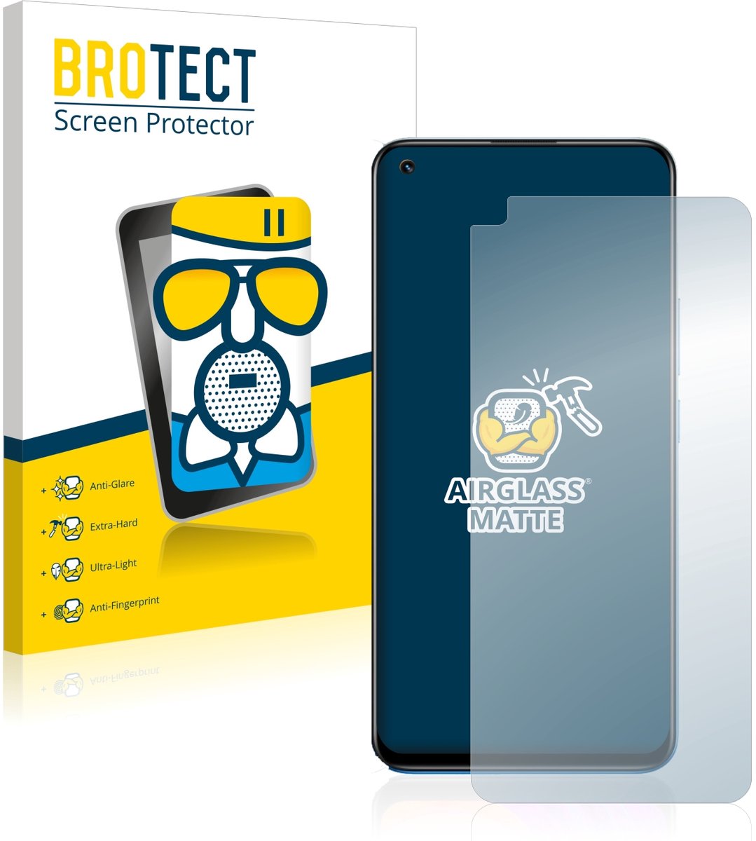 BROTECT - Screenprotector voor realme 8 - Folie Beschermfolie Beschermglas matte