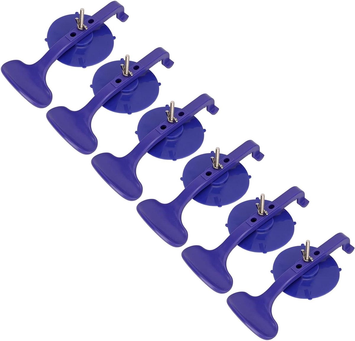 Allecto- Glas Zuignappen - Reparatie Tool - Sterke Zuigkracht - Voor Auto en Huishouden - Zuignap Klemmen, 6 Stuks, Glas Sucker, Voorruit Reparatie Lijmen Tool, Glas Lifting Zuignappen