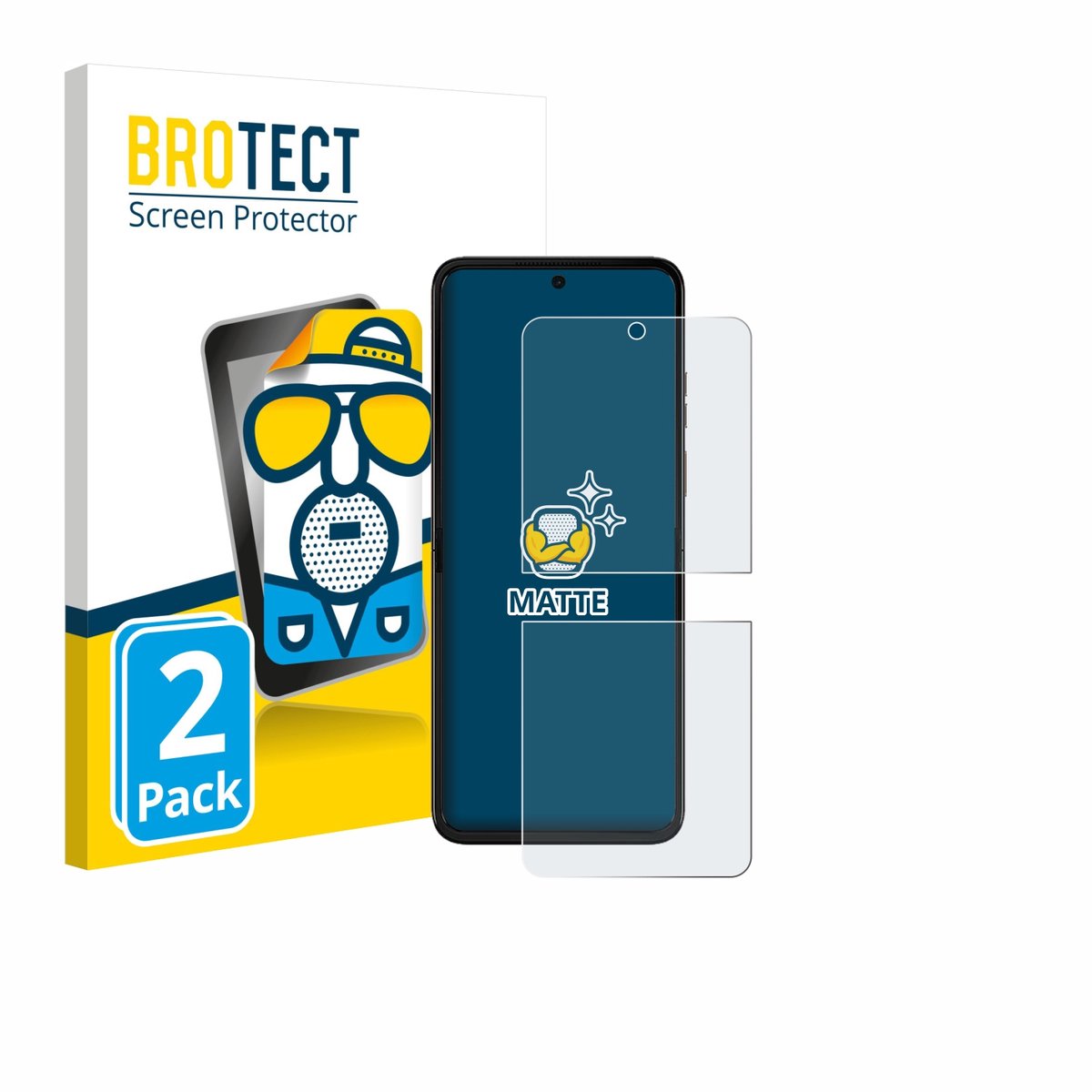 BROTECT - Screenprotector voor Motorola Razr+ 2025 - Folie Beschermfolie matte 2 Stuks